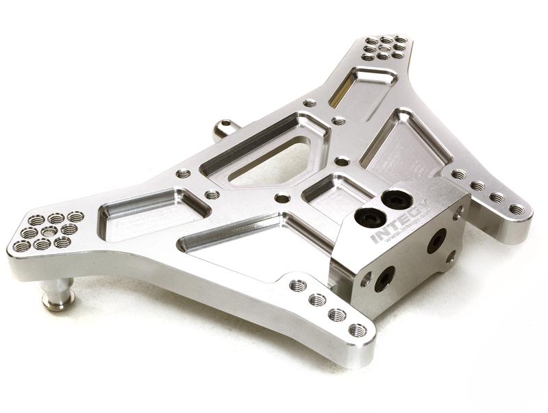 C27099SILVER Machined Rear Shock Tower for 1/10 Rustler 2WD, Slash 2WD & Stampede 2WD 3638 - Image 1