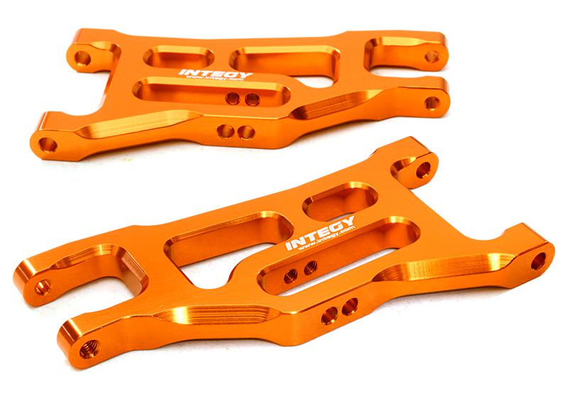 C27100ORANGE Machined Front Lower Arms for 1/10 Rustler 2WD, Slash 2WD & Stampede 2WD 3631 - Image 1