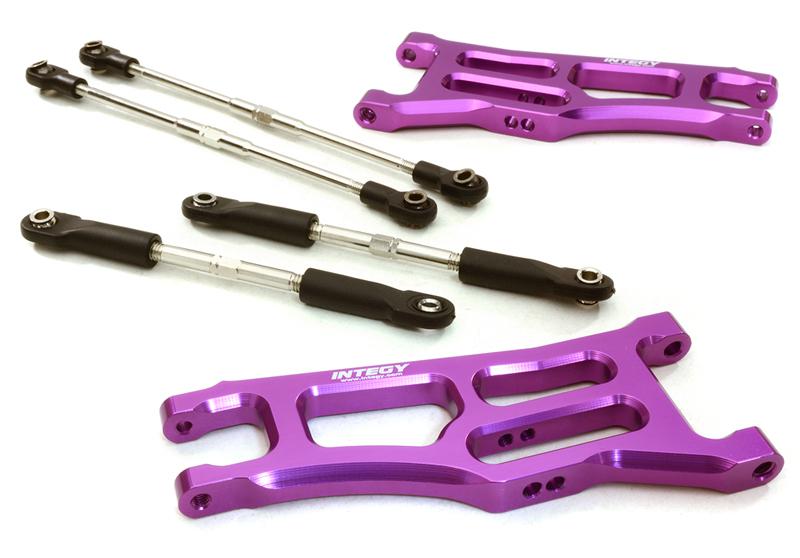 C27101PURPLE Extended Front Suspension Arms for Traxxas 1/10 Stampede 2WD 3631 - Image 1