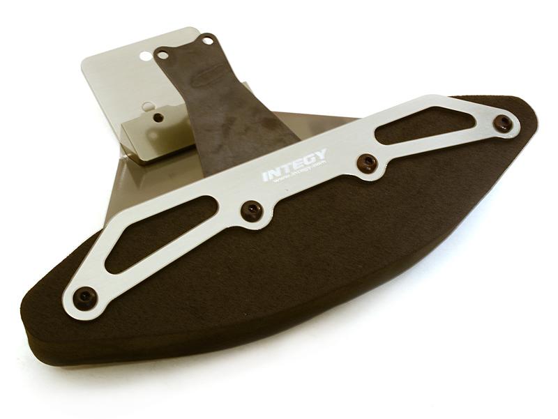 C27103GREY Alloy Front Bumper w/ Foam for Traxxas 1/10 Stampede 4X4 - Image 1