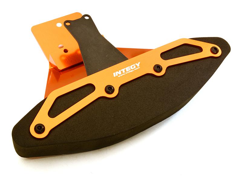 C27103ORANGE Alloy Front Bumper w/ Foam for Traxxas 1/10 Stampede 4X4 - Image 1