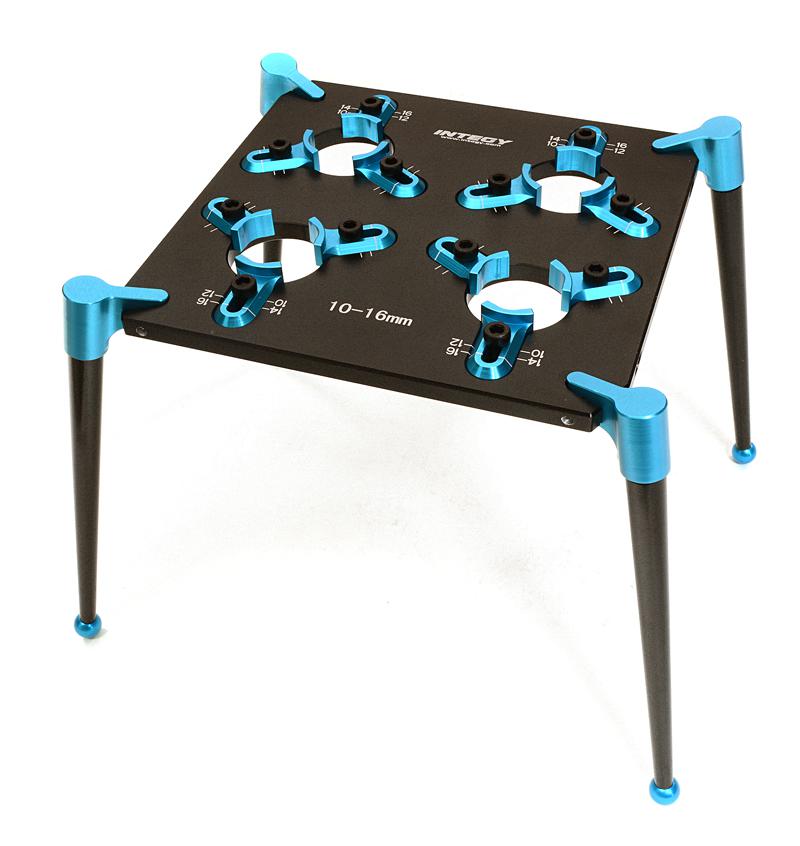 C27105BLUE Team Workstation & Shock Rebuild Stand for Shock Size 10mm-16mm - Image 1