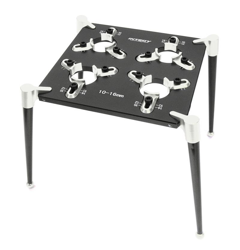 C27105SILVER Team Workstation & Shock Rebuild Stand for Shock Size 10mm-16mm - Image 1