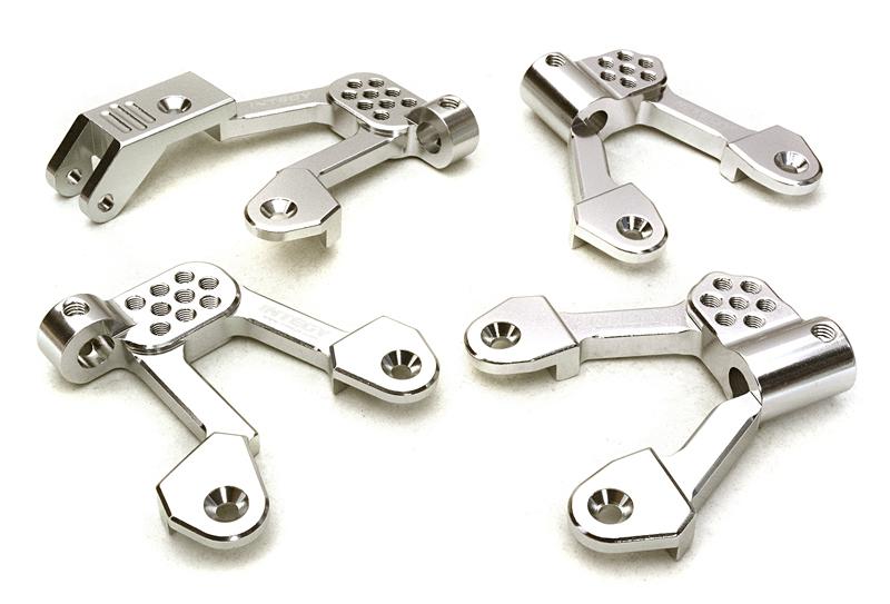 C27119SILVER Billet Machined Alloy Shock Tower Set for Axial 1/10 SCX10 II - Image 1