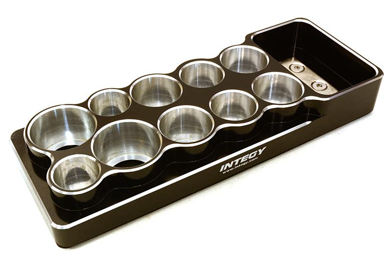 C27122SILVER Universal 10 Slots Tool Base 14, 16, 18 & 22mm w/ Magnetic Tray - Image 1