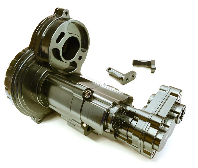C27126GUN Billet Machined Alloy Gearbox Housing for Axial SCX10 II w/ LCG Transfer Case - Image 1
