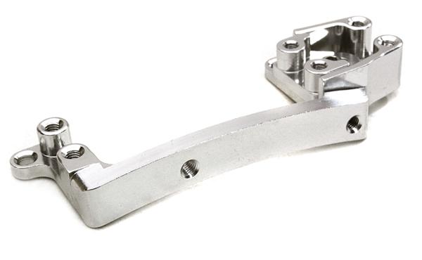 C27134SILVER Billet Machined Alloy Steering Servo Mount for Axial 1/10 SCX10 II (#90046-47) - Image 1