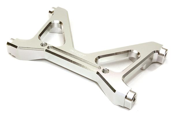 C27135SILVER Billet Machined Alloy Main Chassis Brace for Axial 1/10 SCX10 II (#90046-47) - Image 1
