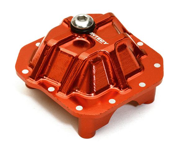 C27140RED Billet Machined Alloy Differential Cover for Axial 1/10 SCX10 II (#90046-47) - Image 1