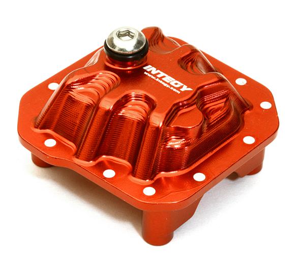 C27141RED Billet Machined Alloy Differential Cover for Axial 1/10 SCX10 II (#90046-47) - Image 1