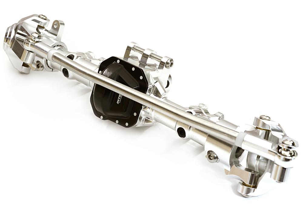 C27151SILVERBLACK Billet Machined Complete Front Axle Housing Assembly for Axial SCX10 II 90046 - Image 1