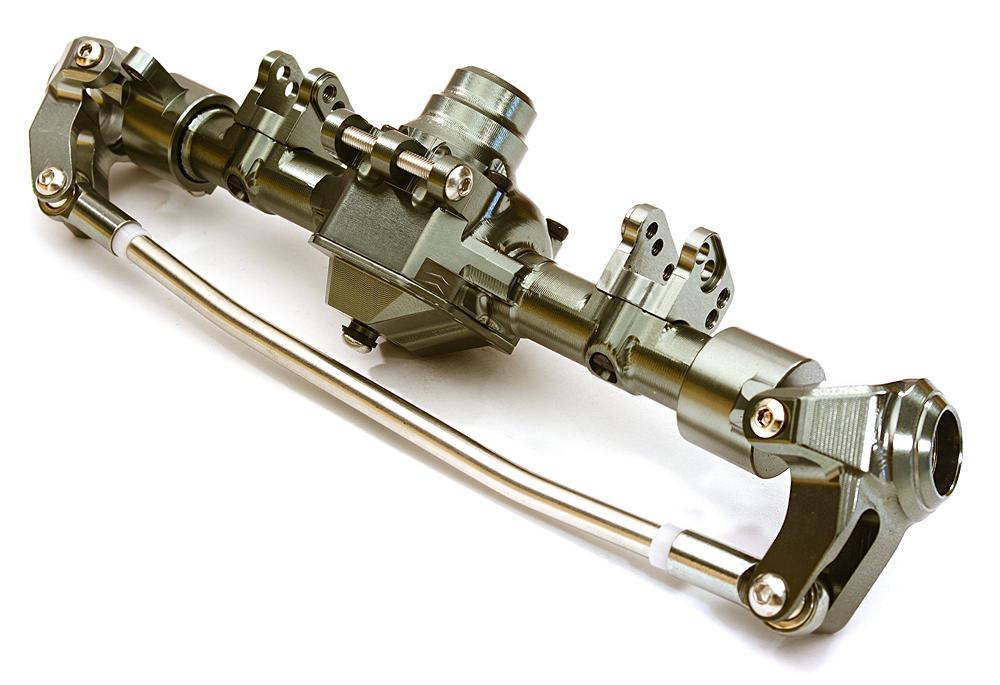 C27152GUN Billet Machined Complete Front Axle Housing Assembly for Axial SCX10 II 90046 - Image 1