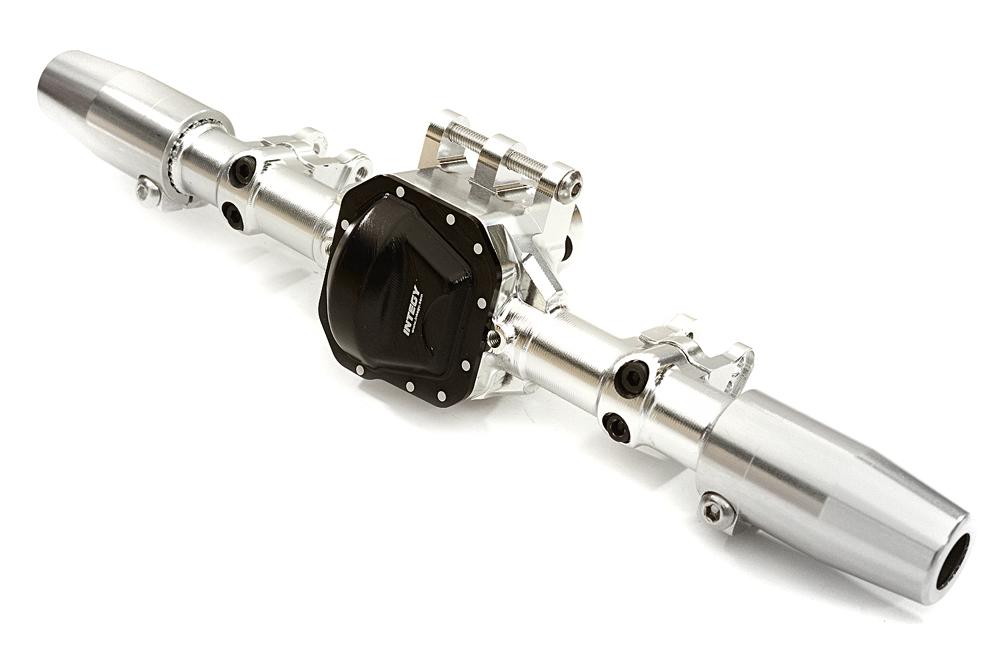 C27153SILVERBLACK Billet Machined Complete Rear Axle Housing Assembly for Axial SCX10 II 90046 - Image 1
