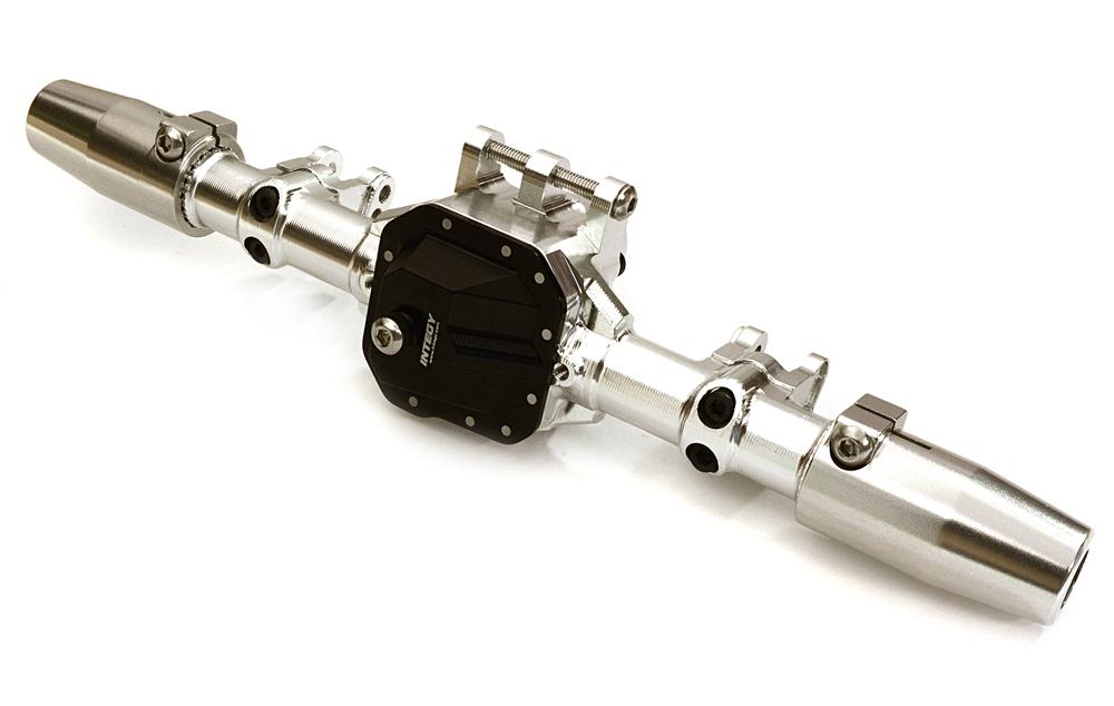 C27154SILVERBLACK Billet Machined Complete Rear Axle Housing Assembly for Axial SCX10 II 90046 - Image 1