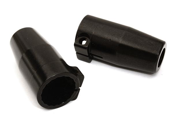 C27156BLACK Billet Machined Alloy Rear Axle Lockout (2) for Axial 1/10 SCX10 II (#90046-47) - Image 1