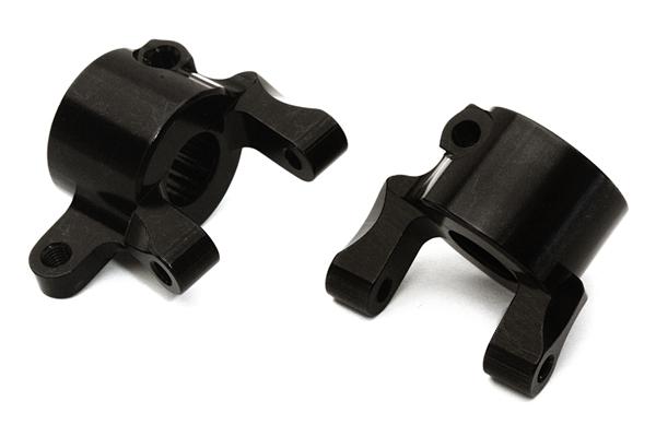C27157BLACK Billet Machined Alloy Front Caster Blocks for Axial 1/10 SCX10 II (#90046-47) - Image 1