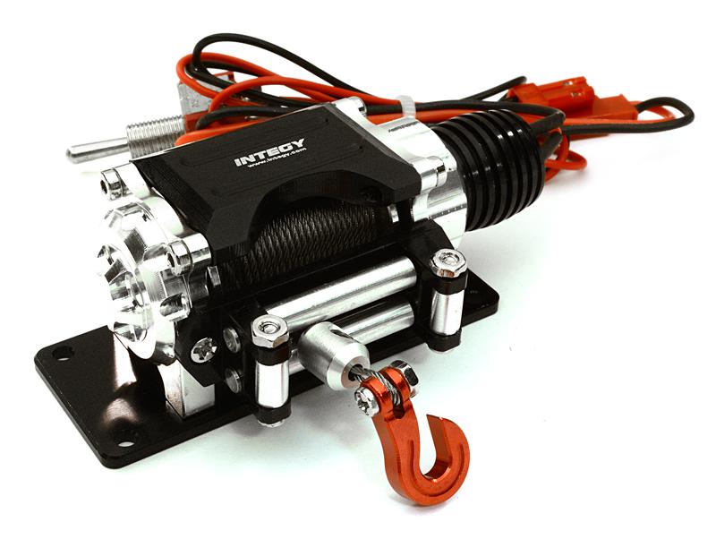 C27161SILVER Billet Machined T3 Realistic Mega Winch for Scale Rock Crawler 1/10 Size - Image 1