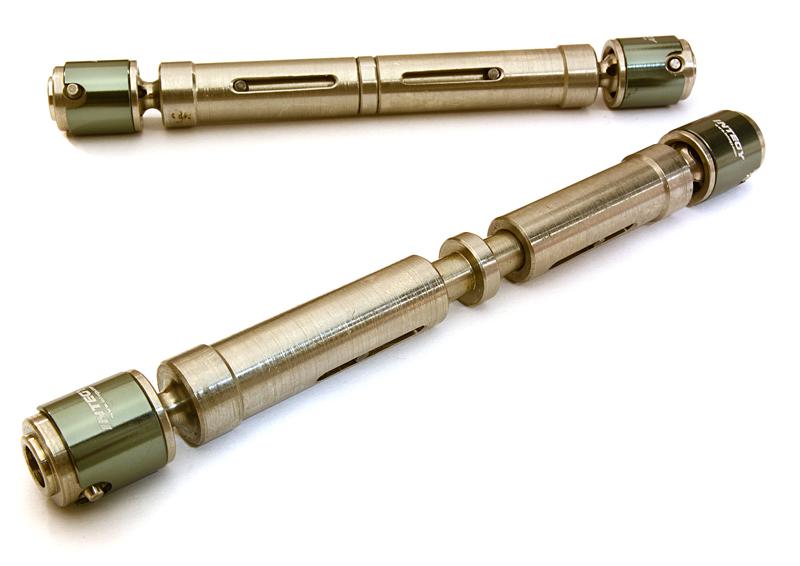 C27169GUN Billet Machined Steel Center Drive Shaft Set for SCX-10 Dingo, Honcho & Jeep - Image 1