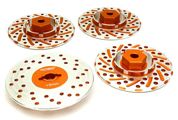 C27170ORANGE Alloy 44mm Brake Disc 12mm Hex +3 Offset for 1/10 Size RC Drift - Image 1