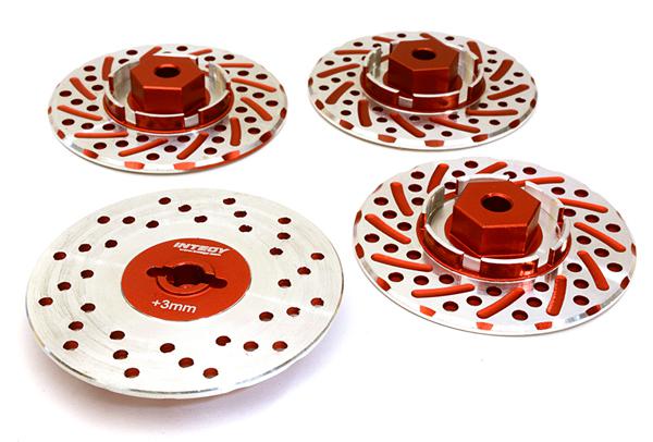 C27170RED Alloy 44mm Brake Disc 12mm Hex +3 Offset for 1/10 Size RC Drift - Image 1