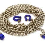 Realistic 1/10 Size Drag Chain & Tow Hooks w/ Bow Shackle for Off-Road Crawler