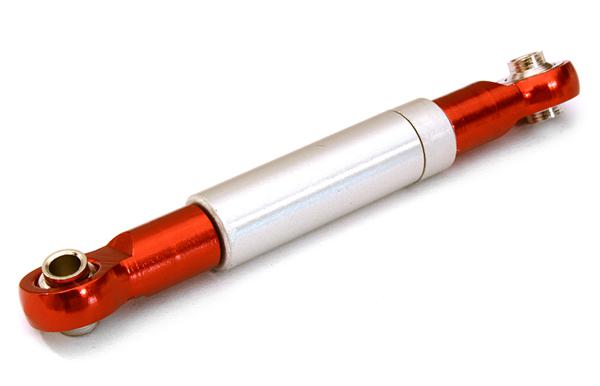 C27174RED Machined Alloy Adjustable 65-80mm Short Steering Linkage for SCX-10 & SCX10 II - Image 1