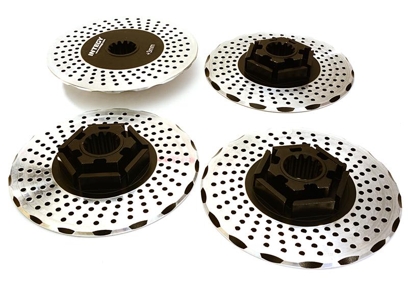 C27177BLACK Realistic Alloy Brake Disc Set for Traxxas X-Maxx 4X4 7756 - Image 1