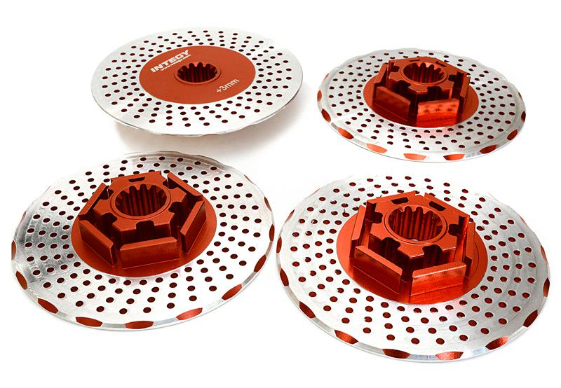 C27177RED Realistic Alloy Brake Disc Set for Traxxas X-Maxx 4X4 7756 - Image 1