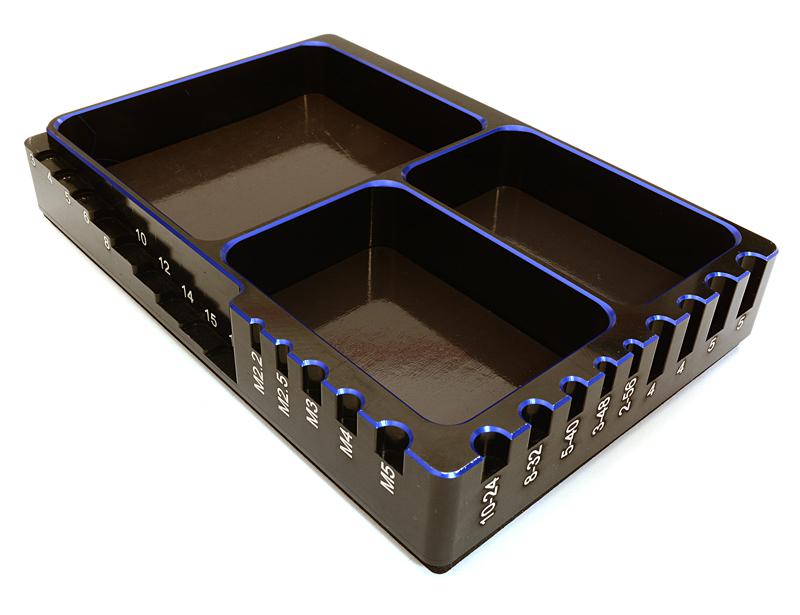 C27181BLUE Universal Workbench Organizer 120x80x20mm Workstation Tray - Image 1
