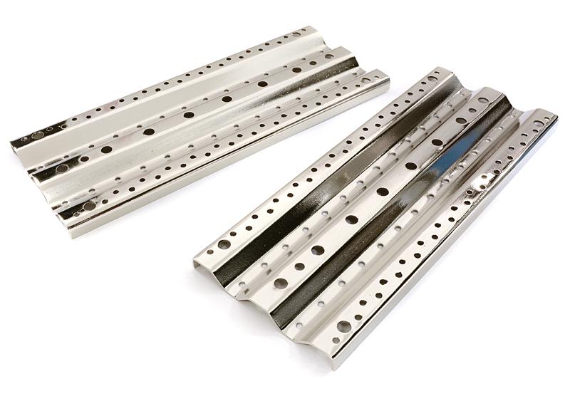 C27187CHROME Realistic Alloy Vehicle Extraction & Recovery Boards for 1/10 Scale Off-Road - Image 1