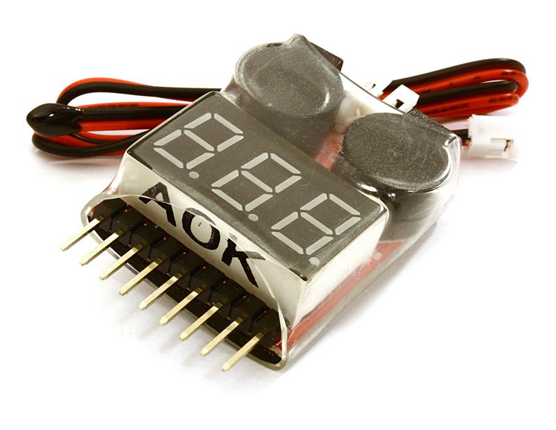 C27188 AOK 5in1 1-8S LiPo Voltage & Temperature Checker + Warning Buzzer - Image 1
