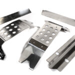 Stainless Steel (Req. Polishing) Skid Plate Set for Traxxas X-Maxx 4X4 7744 7745