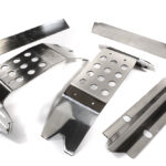 Stainless Steel (Req. Polishing) Skid Plate Set for Traxxas X-Maxx 4X4 7744 7745