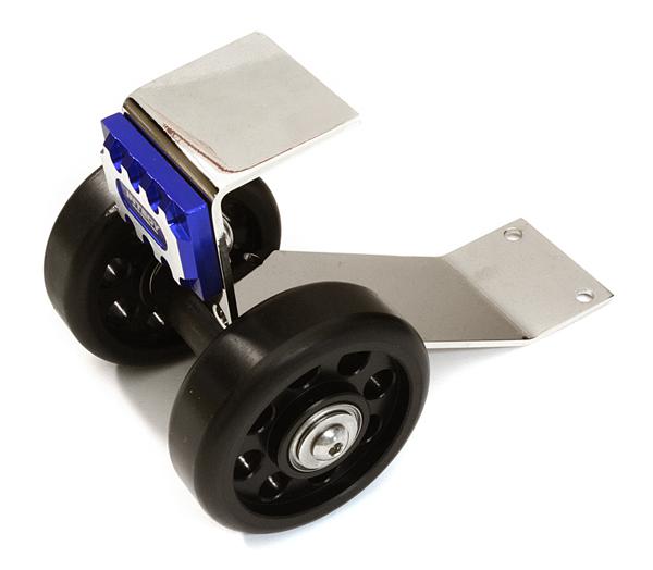 C27190BLUE Metal Machined Wheelie Bar Kit for Traxxas X-Maxx 4X4 - Image 1