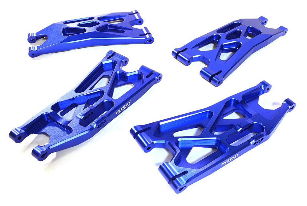 C27195BLUE Billet Machined Lower Suspension Arms (4) for Traxxas X-Maxx 4X4 7731 - Image 1