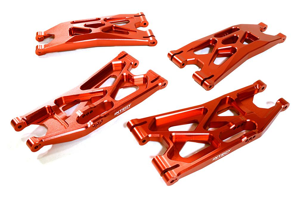 C27195RED Billet Machined Lower Suspension Arms (4) for Traxxas X-Maxx 4X4 7731 - Image 1