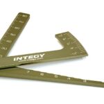 Aluminum Alloy Ruler, Ride Height 1.5-to-7mm & Camber Gauge for 1/10 Drift & TC