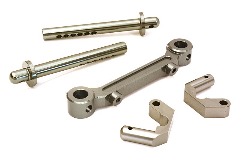 C27295GUN Billet Machined Front Body Mount Bracket w/ Posts for Axial 1/10 Yeti Rock Racer - Image 1