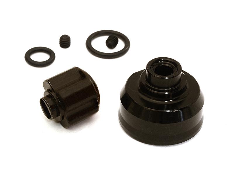 C27296BLACK Billet Machined Diff Housing w/Locker for 1/10 Yeti, RR10, Wraith 2.2 & SCX-10 - Image 1