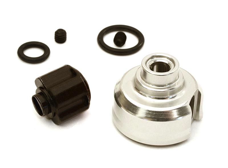 C27296SILVER Billet Machined Diff Housing w/Locker for 1/10 Yeti, RR10, Wraith 2.2 & SCX-10 - Image 1