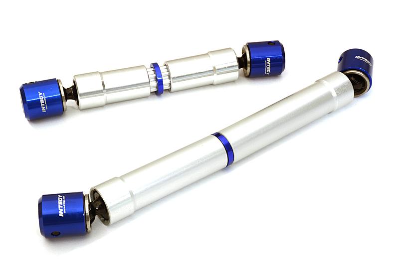 C27298BLUE Machined Center Drive Shafts for Axial 1/10 SCX10 II w/LCG (84-98mm) (130-148mm) - Image 1