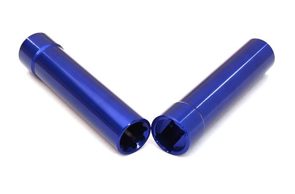 C27299BLUE Alloy Machined 55mm Center Drive Shaft Spline Tubes for Axial 1/10 Size Off-Road - Image 1