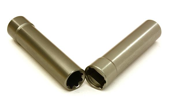C27299GUN Alloy Machined 55mm Center Drive Shaft Spline Tubes for Axial 1/10 Size Off-Road - Image 1