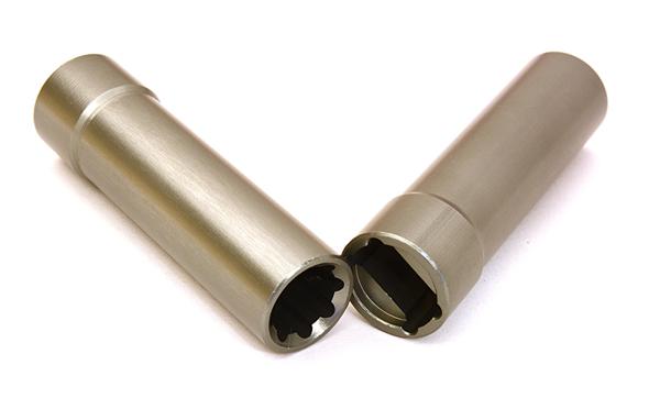 C27300GUN Alloy Machined 45mm Center Drive Shaft Spline Tubes for Axial 1/10 Size Off-Road - Image 1