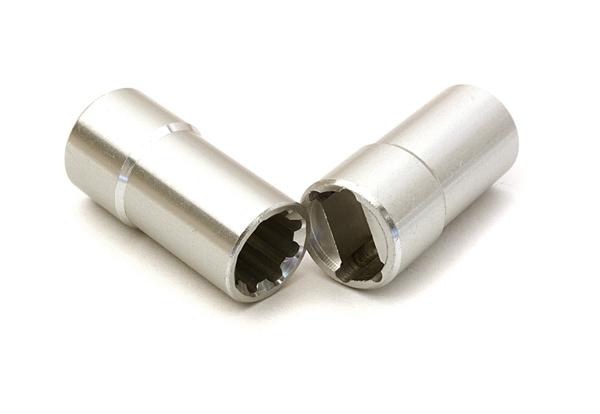 C27301RED Alloy Machined 27mm Center Drive Shaft Spline Tubes for Axial 1/10 Size Off-Road - Image 1