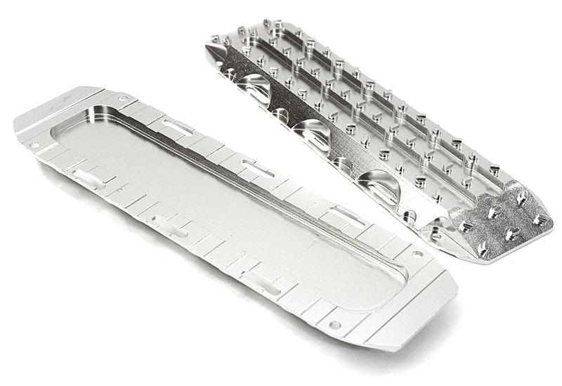 C27304SILVER Realistic Alloy Vehicle Extraction & Recovery Boards for 1/10 Scale Off-Road - Image 1