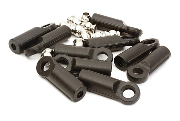 C27394 M3 Size Straight 27mm length Ball Ends Type Tie Rod Ends, w/ 3mm Ball Links - Image 1