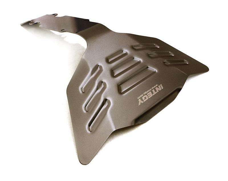 C27475GREY Stainless Steel (Coated) Rear Skid Plate for Traxxas 1/10 E-Revo(-2017) & Summit - Image 1