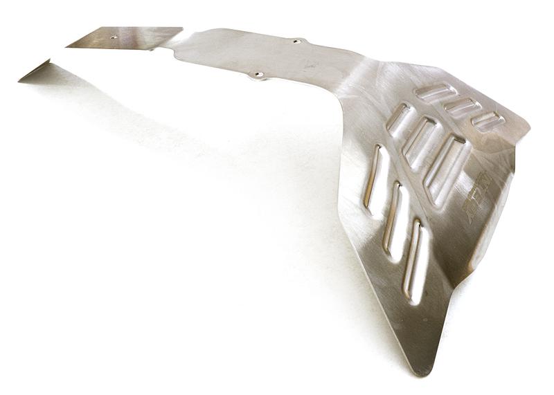 C27476SILVER Stainless Steel (Raw) Front Skid Plate for Traxxas 1/10 E-Revo (-2017) & Summit - Image 1