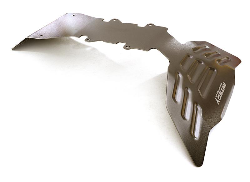 C27479GREY Stainless Steel (Coated) Front Skid Plate for Traxxas 1/10 E-Maxx - Image 1